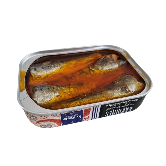 Sardinen in Fassbutter mit geräuchertem Paprika| La Perle des Dieux | Frankreich