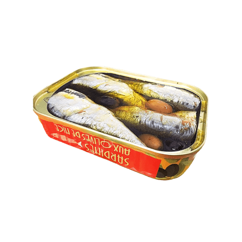 Sardinen mit Nizza-Oliven | La Belle-Iloise | Quiberon | Frankreich