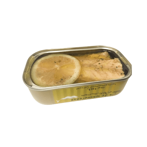 Makrelenfilets | Olivenöl mit Zitrone und buntem Pfeffer | La Belle-Iloise | Quiberon | Frankreich