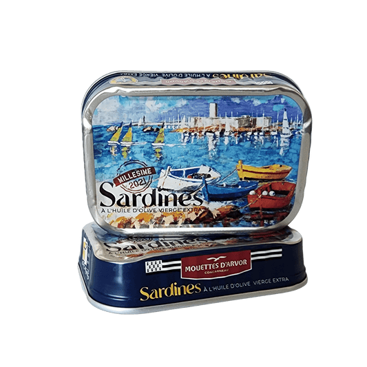 Jahrgangssardinen | "Ville Bleue" 2021 | Les Mouettes d’Arvor | Concarneau | Frankreich
