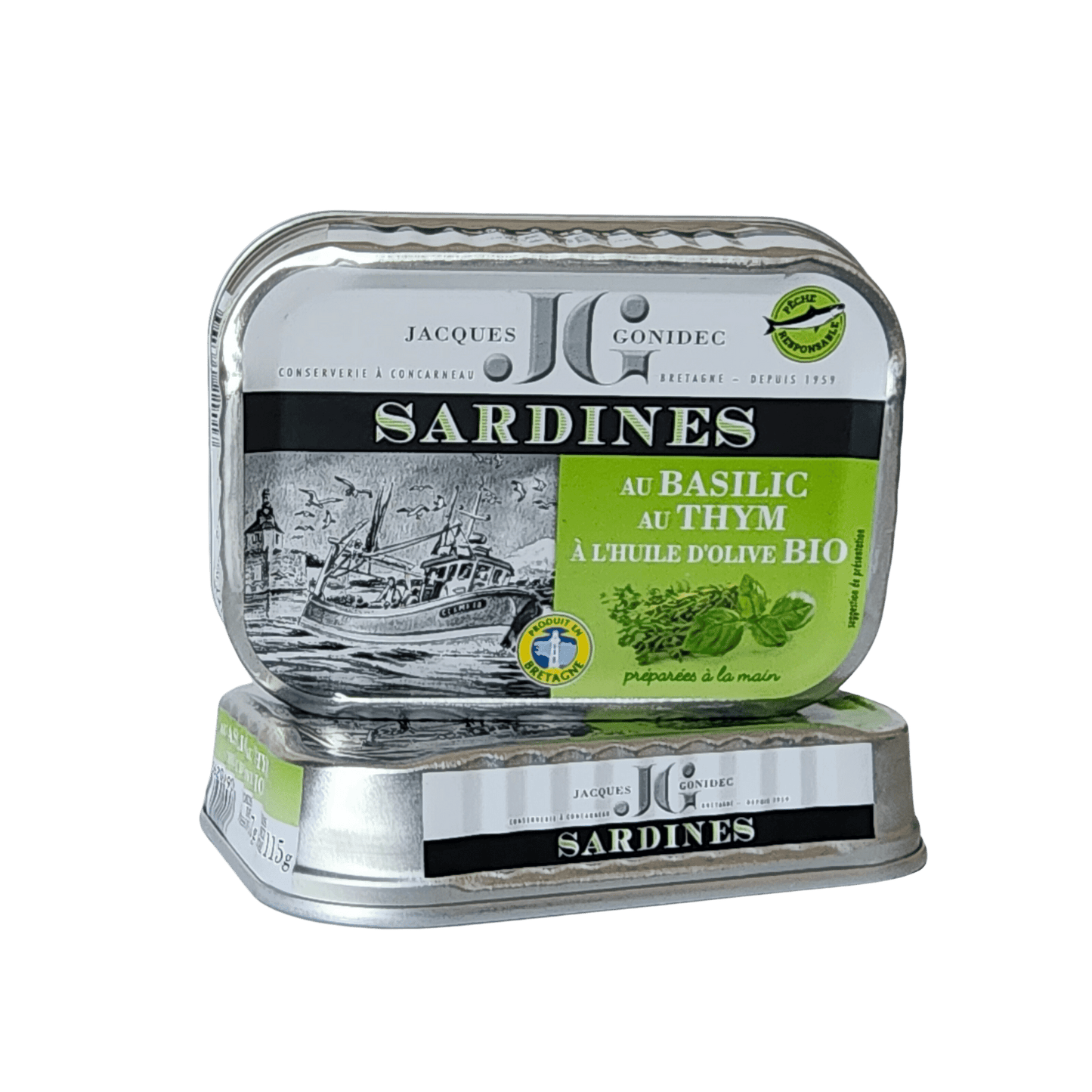 Sardinen mit Thymian und Basilikum | JG - Jacques Gonidec | Concarneau | Frankreich