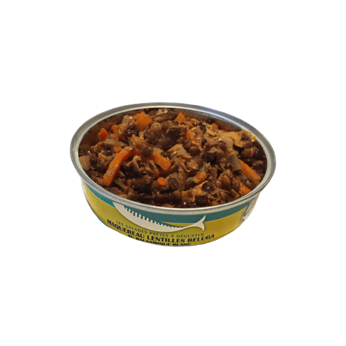 Makrelensalat | Beluga-Linsen und Balsamico | La Belle-Iloise | Quiberon | Frankreich