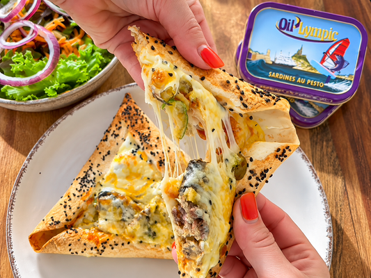 Knusprige Sardinen-Tortilla aus dem Ofen – mit Ei & geschmolzenem Käse