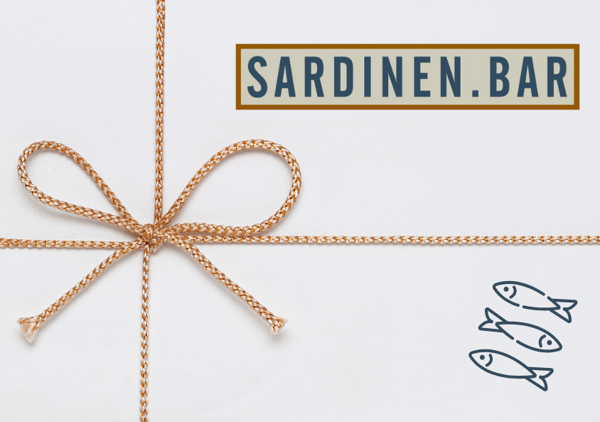 Verschenken Sie Sardinen als kulinarischen Gutschein.