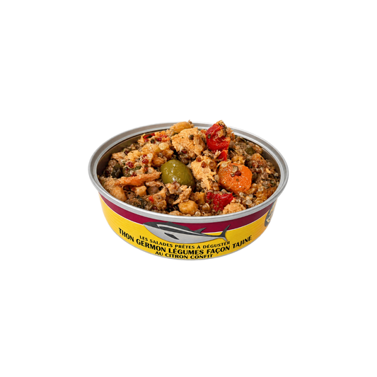 Thunfischsalatmit exotischem Gemüse-Tajine | La Belle-Iloise | Quiberon | Frankreich