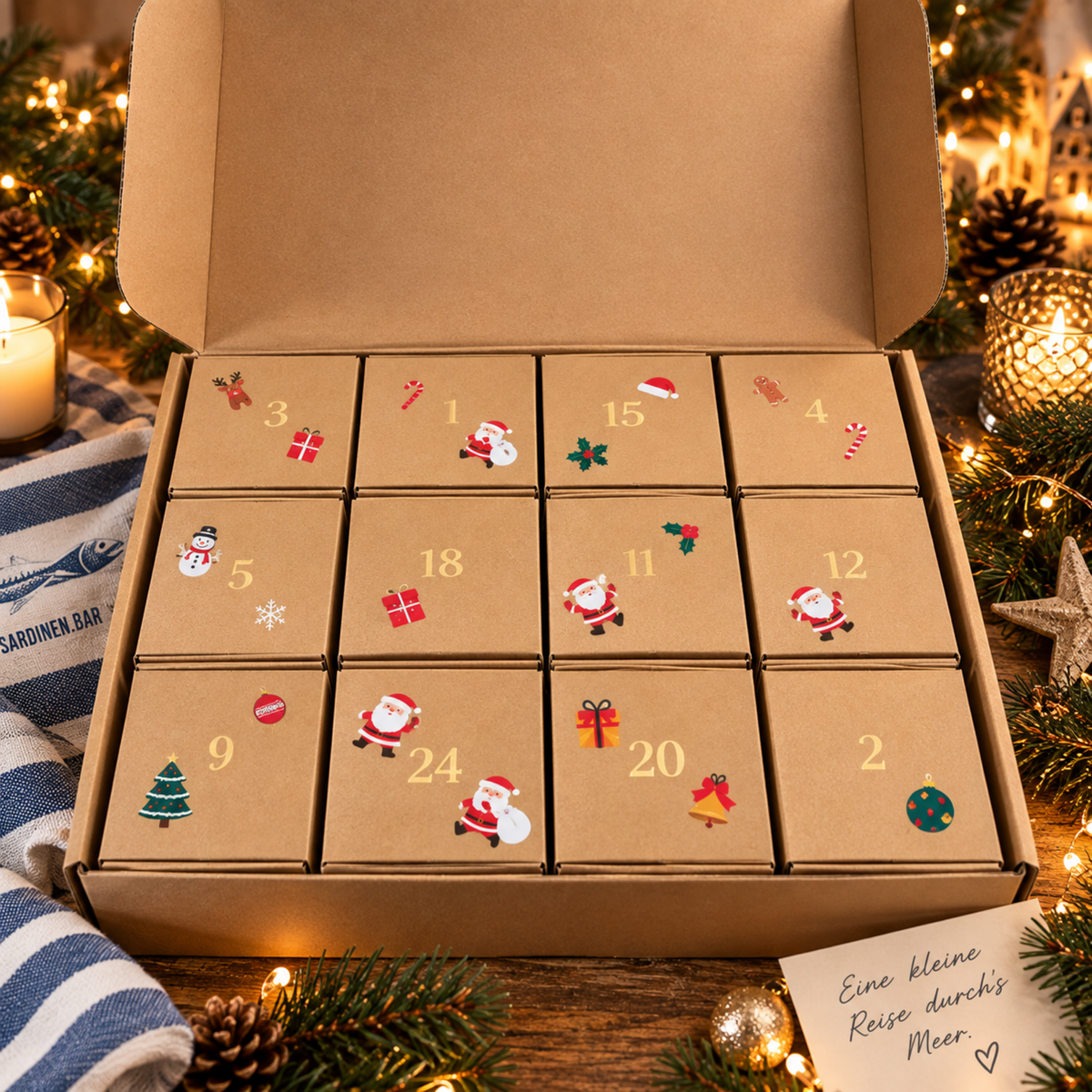 Sardinen.Bar Adventskalender – 24 Dosen voller Genuss