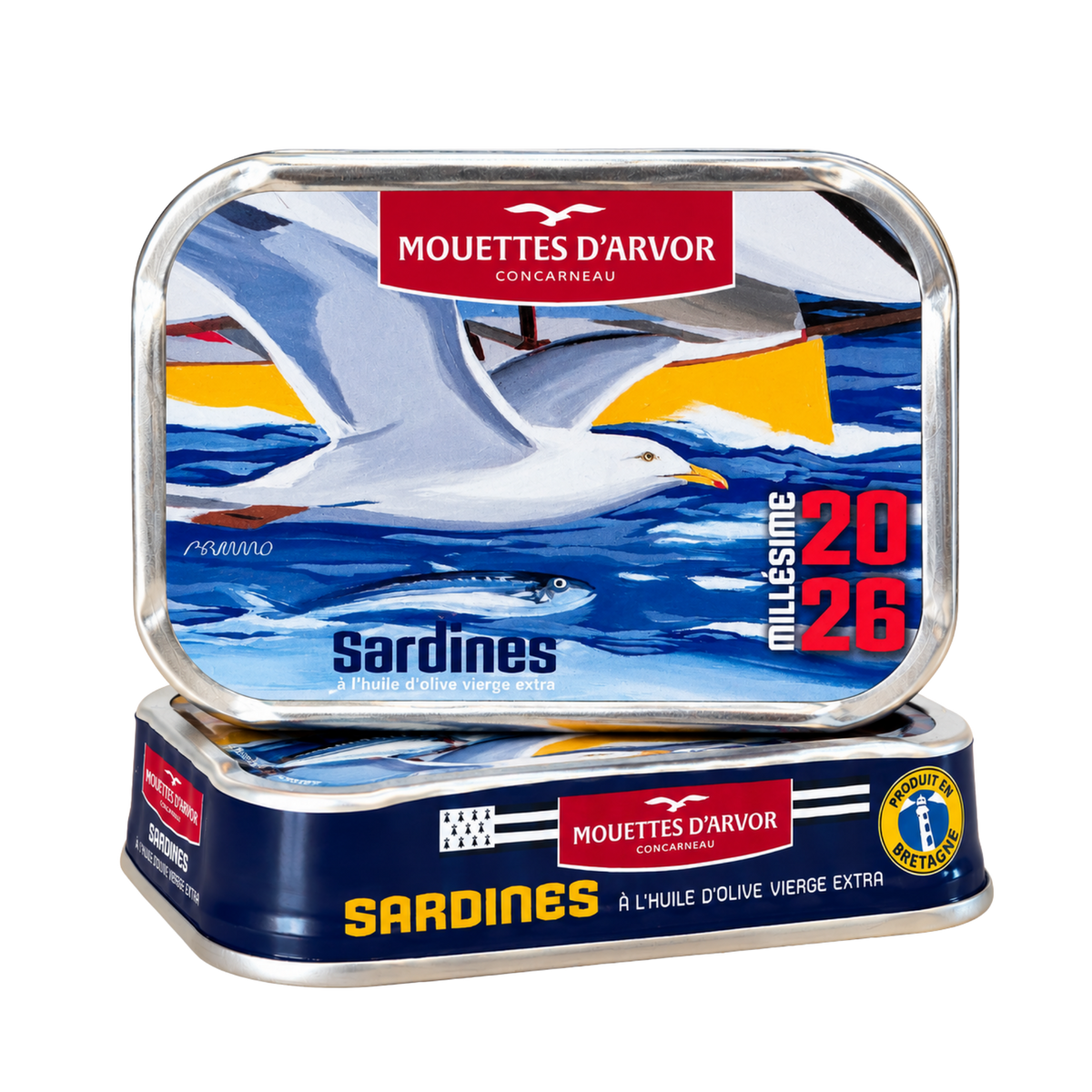 Jahrgangssardinen | "Ville bleue" 2026 | Les Mouettes d’Arvor | Concarneau | Frankreich