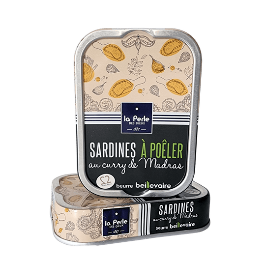Sardinen in Fassbutter mit curry | La Perle des Dieux | Frankreich