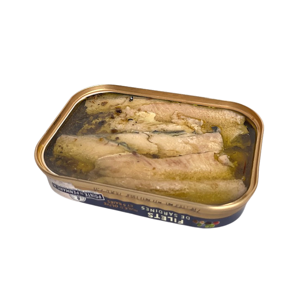 Sardinenfilets in 5 Körner Marinade und Olivenöl | Pointe de Penmarc'h | Douarnenez | Frankreich