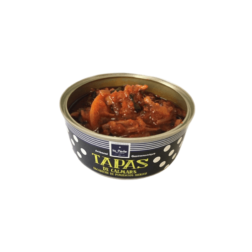 Tapas | Kalmare mit Pimientos | La Perle des Dieux |Frankreich